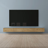Glasvilla Design – Mueble TV suspendido con cierre suave y tirador oculto (Fernsehschrank02)