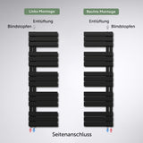 glasvilla Badheizkörper Badheizung Handtuchheizkörper Flach Seitenanschluss Handtuchhalter Handtuchwärmer FN