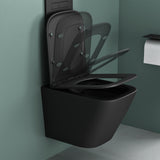 glasvilla Spülrandlos Wand WC schwarz Hänge WC + WC Sitz (mit Softclose) A112 NEU!!!