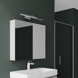 Armoire de toilette Glasvilla avec miroir et lampe intégrée, meuble de salle de bain, éclairage miroir, lampe de salle de bain LED rotative à 180°, d'une beauté rayonnante