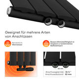 glasvilla Radiateur de Salle de Bain à Raccordement Central Plat et à Raccordement Latéral Radiateur à Panneau Chauffage de Salle de Bain Monocouche en Acier FV