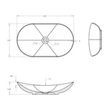 Lavabo Glasvilla, vasque à poser, cuve en céramique avec nano-étanchéité, Bruxelles 858