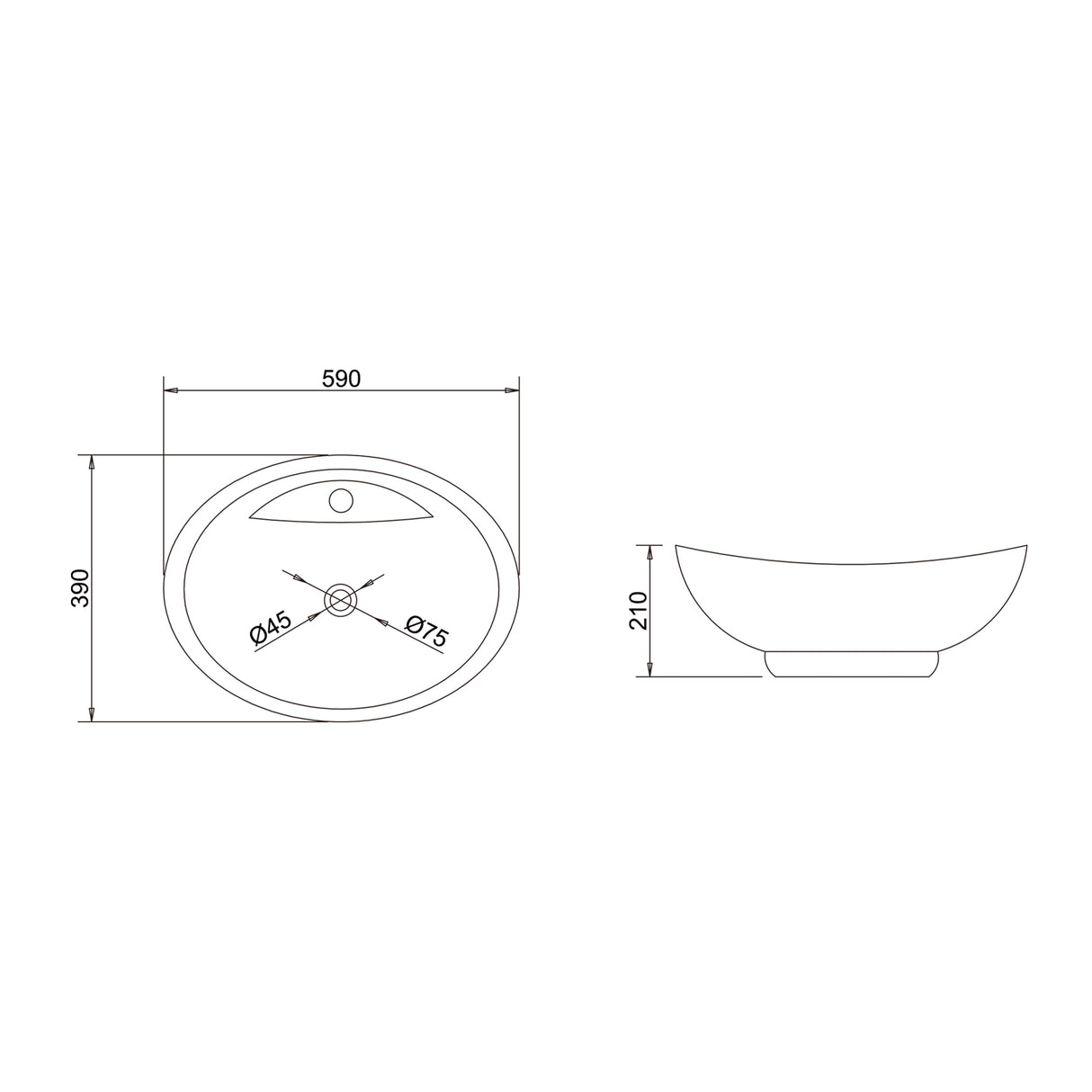 Vasque à poser Glasvilla, modèle Brussels 302 blanc, en céramique avec nano-revêtement