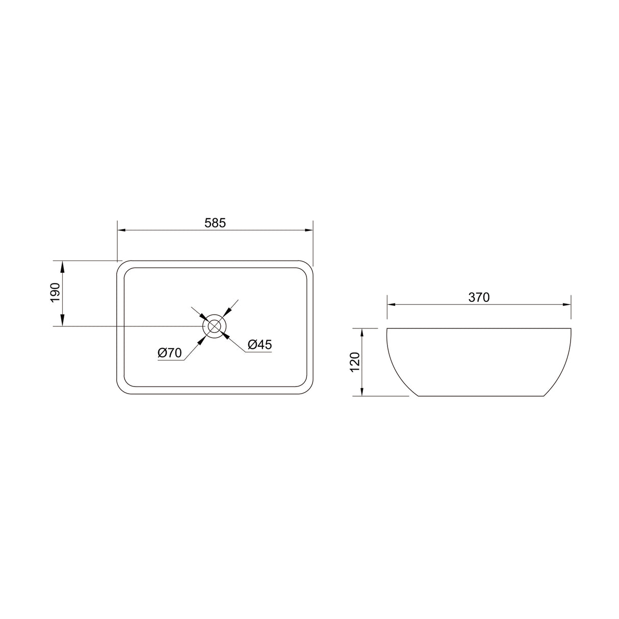 Vasque à poser Glasvilla, modèle Brussels 159 blanc, en céramique avec nano-revêtement