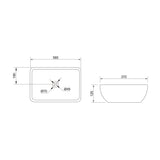 Vasque à poser Glasvilla, modèle Brussels 159 blanc, en céramique avec nano-revêtement