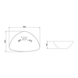 glasvilla Waschbecken weiß Aufsatzwaschbecken aus Keramik,mit Nano-Beschichtung Brüssel895