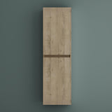 glasvilla Armoire Latérale de Salle de Bain avec 2 Portes et 4 Compartiments Étagère de Salle de Bain Armoire Polyvalente Armoire de Salle de Bain LTH 35x20x120 cm Verona