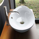 glasvilla Waschbecken Aufsatzwaschbecken Oval aus Keramik 59x38cm Waschschale Waschtisch mit Nano-Beschichtung Br818