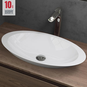 Vasque à poser Glasvilla, vasque, meuble-lavabo, vasque en fonte minérale Col802