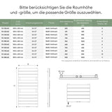 glasvilla Radiateur de Salle de Bain Raccordement Latéral Plat et Raccordement Central Radiateur Panneau Chauffe-Serviettes Horizontal FH