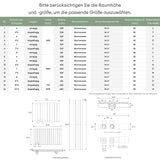 glasvilla Radiateur de Salle de Bain à Raccordement Central Plat et à Raccordement Latéral Radiateur à Panneau Chauffage de Salle de Bain Monocouche en Acier FV