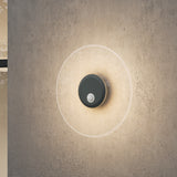 glasvilla Wandleuchte Exterior 6W LED Lámpara de Pared | Lámpara Exterior Lámpara de Camino para Jardín, 3000K con Sensor de Movimiento | Lámpara Exterior ⌀300X65mm IP65 LunaLights