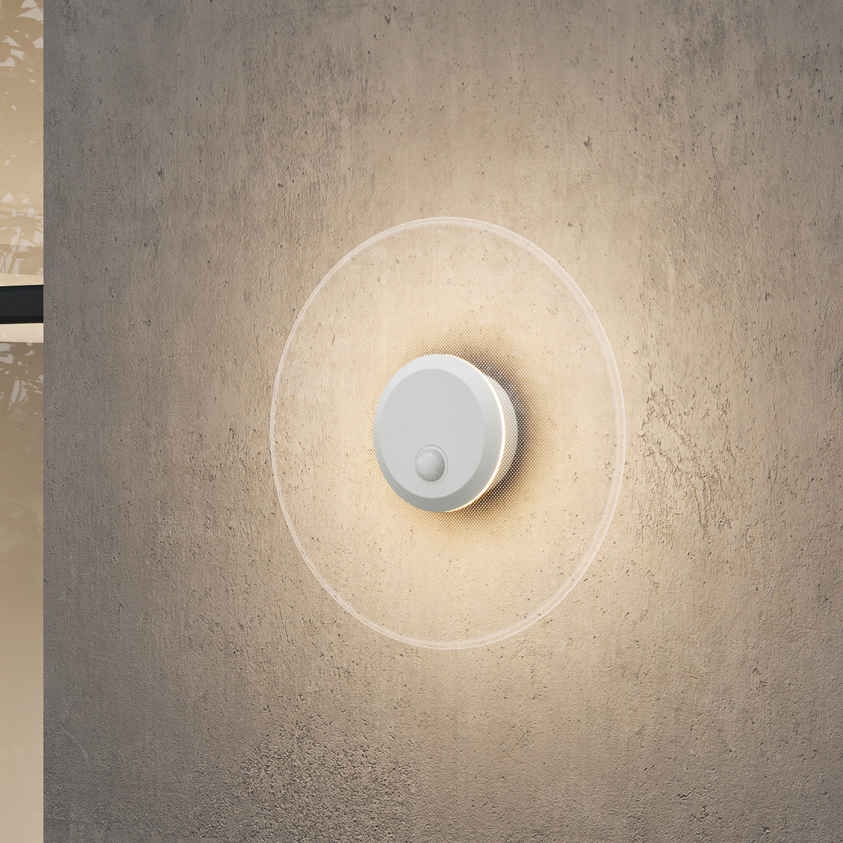 glasvilla Wandleuchte Exterior 6W LED Lámpara de Pared | Lámpara Exterior Lámpara de Camino para Jardín, 3000K con Sensor de Movimiento | Lámpara Exterior ⌀300X65mm IP65 LunaLights