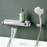 glasvilla Thermostat Badewannenarmatur mit Handbrause Wannenarmatur Wannenthermostat 4 Strahlarten Wandarmatur für Badewanne aus Messing inkl. Brauseschlauch Duschsystem8 Oryntex-03