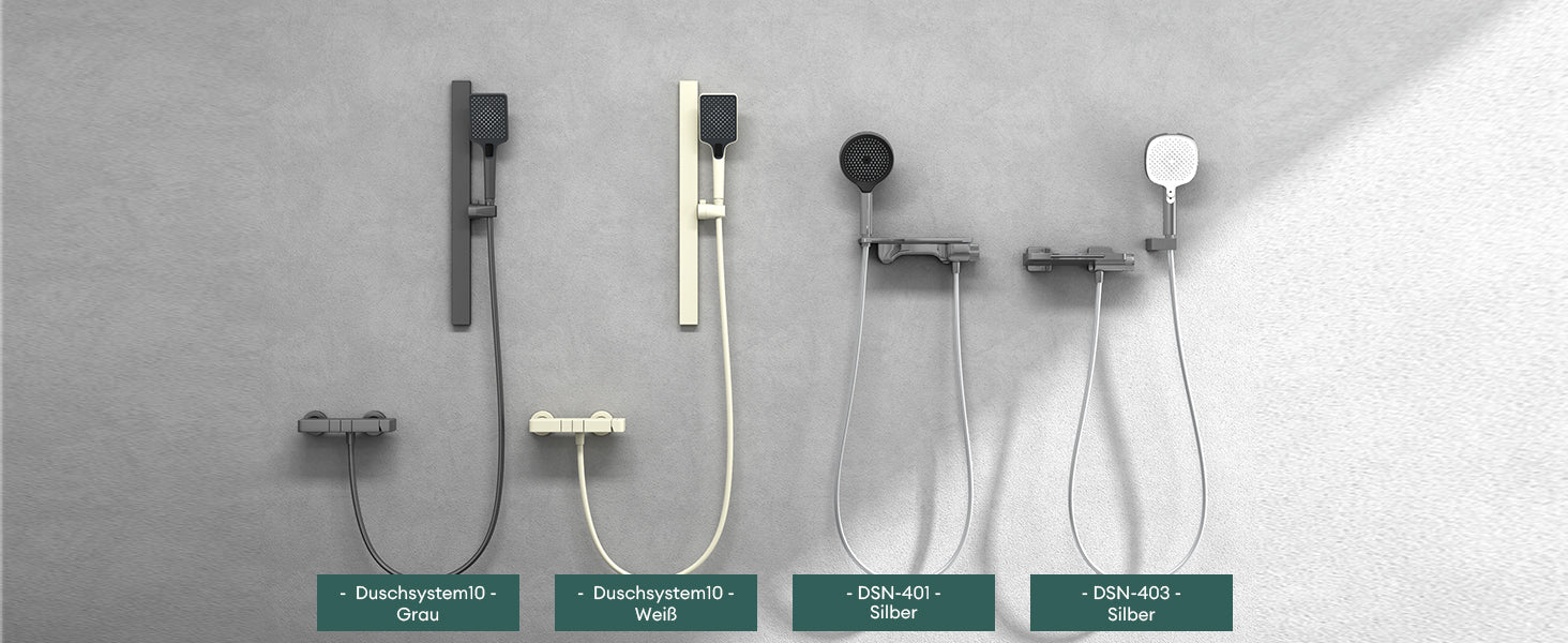 glasvilla Rubinetto per Vasca da Bagno con Doccetta a Cascata, Doccino per Doccia in Ottone con Tubo Flessibile e Asta Facile da Installare