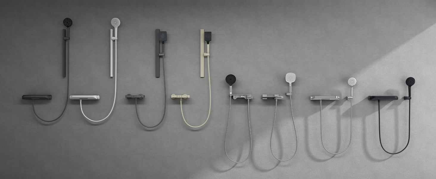 glasvilla Soffione Doccia con 4 Modalità, Doccino per Doccia in Ottone con Tubo Flessibile da 1.5m, Telefono Doccia Universale Facile da Installare Duschsystem8