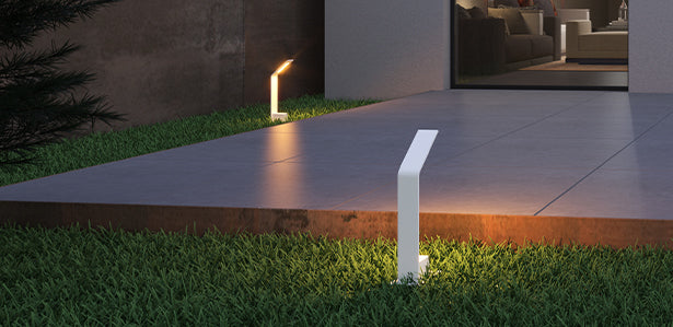 glasvilla Außenleuchte IP65 Wegeleuchte Außen | Pollerleuchte für Garten, 3000K Stehlampe Gartenlampe | Außenlampe Standleuchte 6W Pfadfinder