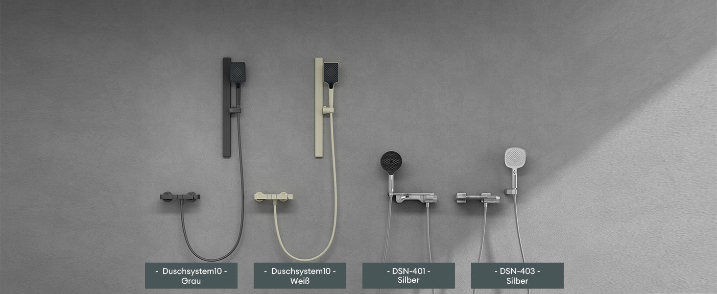glasvilla Soffione Doccia con 3 Modalità Doccino per Doccia Regolabile in Altezza con Tubo Flessibile, Telefono Doccia Universale Facile da Installare Duschsystem10
