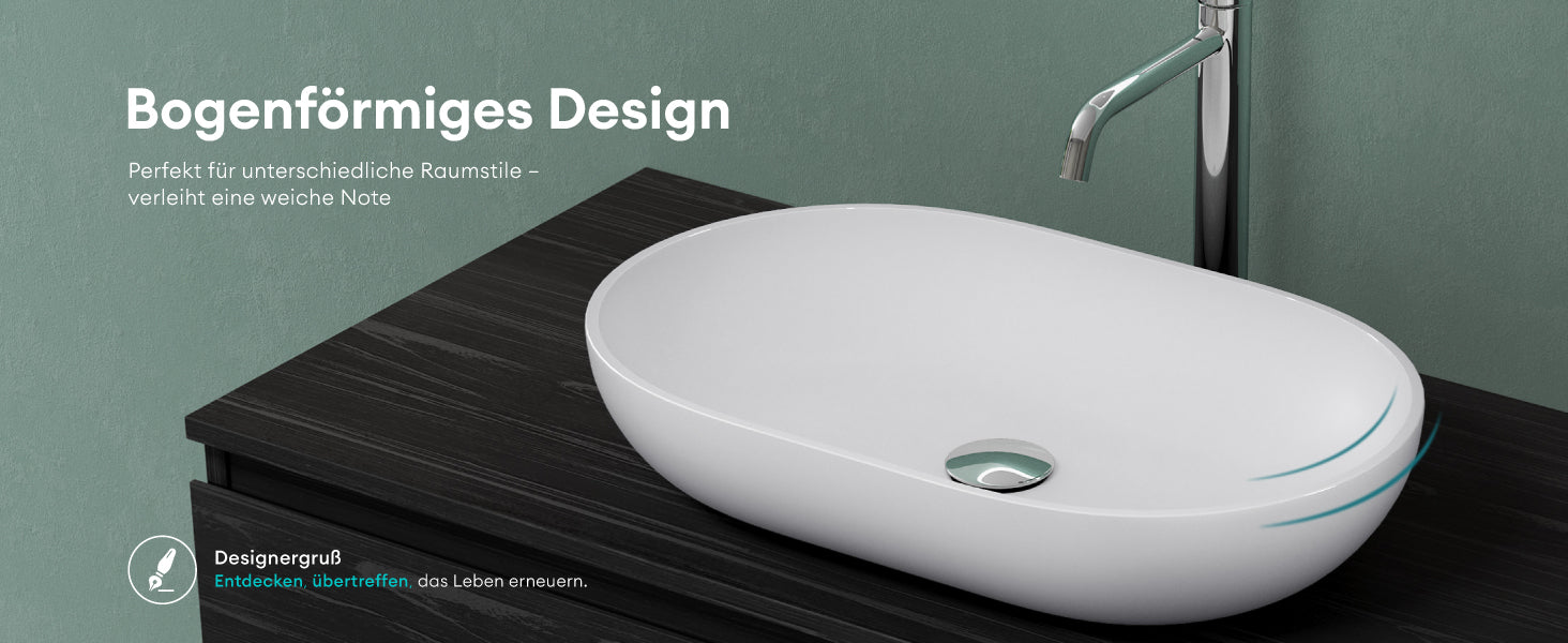 glasvilla Lavabo da Appoggio da Marmo Fuso Lavandino Bagno da Appoggio Colossum808