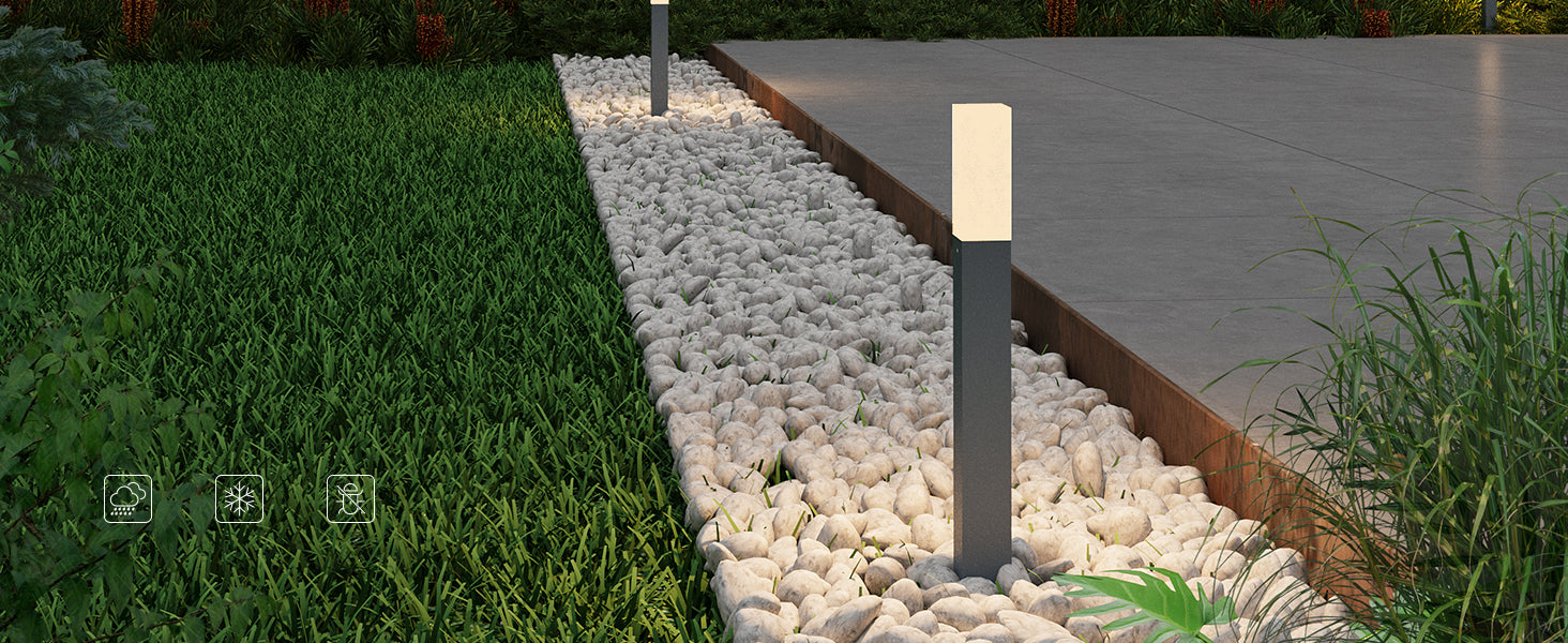 glasvilla Lampada da Giardino IP65 Lampada da Terra per Giardino 3000K | Lampada da Terra per Esterni 3W Luce da Percorso Esterno per Giardini, Parchi, Aree Residenziali e Ingressi Deus Lumina