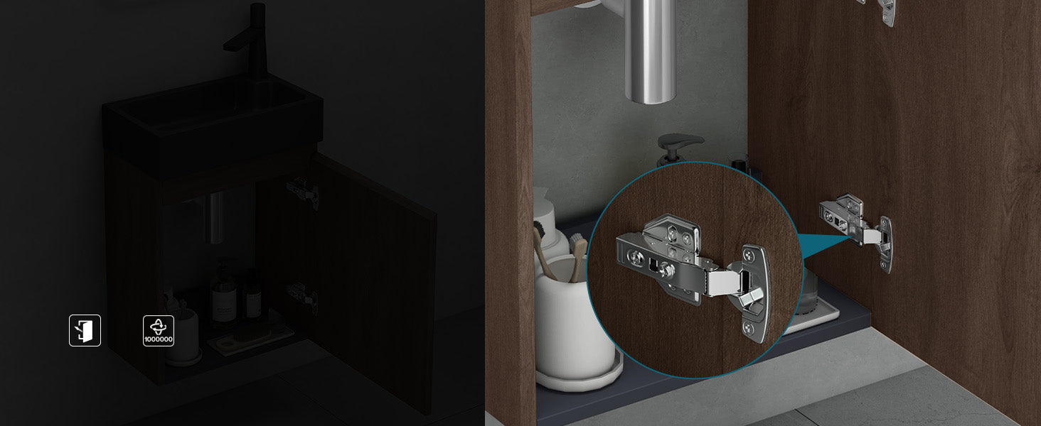glasvilla Ensemble de Meubles de Salle de Bain avec Lavabo en Anthracite Mat et Meuble Bas pour Lavabo 46x26x63 cm Pisa02