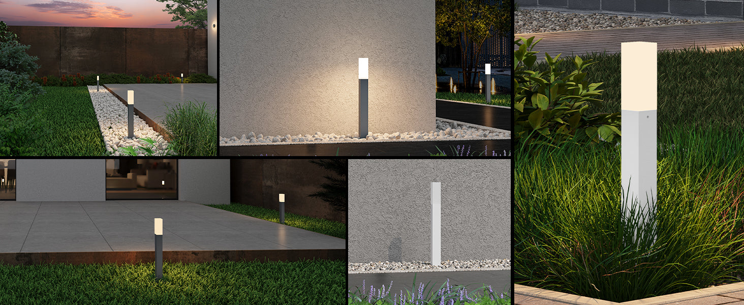 glasvilla Lampada da Giardino IP65 Lampada da Terra per Giardino 3000K | Lampada da Terra per Esterni 3W Luce da Percorso Esterno per Giardini, Parchi, Aree Residenziali e Ingressi Deus Lumina