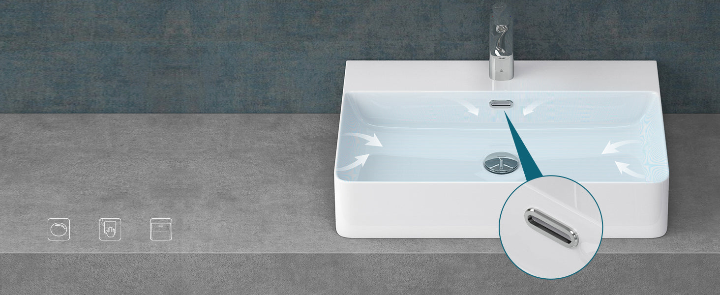 Lavabo de Encimera Glasvilla Meissen201 Cerámica con Recubrimiento Nano