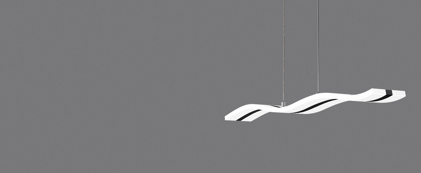 Glasvilla Design – Lámpara colgante LED 97 cm regulable con mando, 3000K–6000K, cable ajustable (36W)