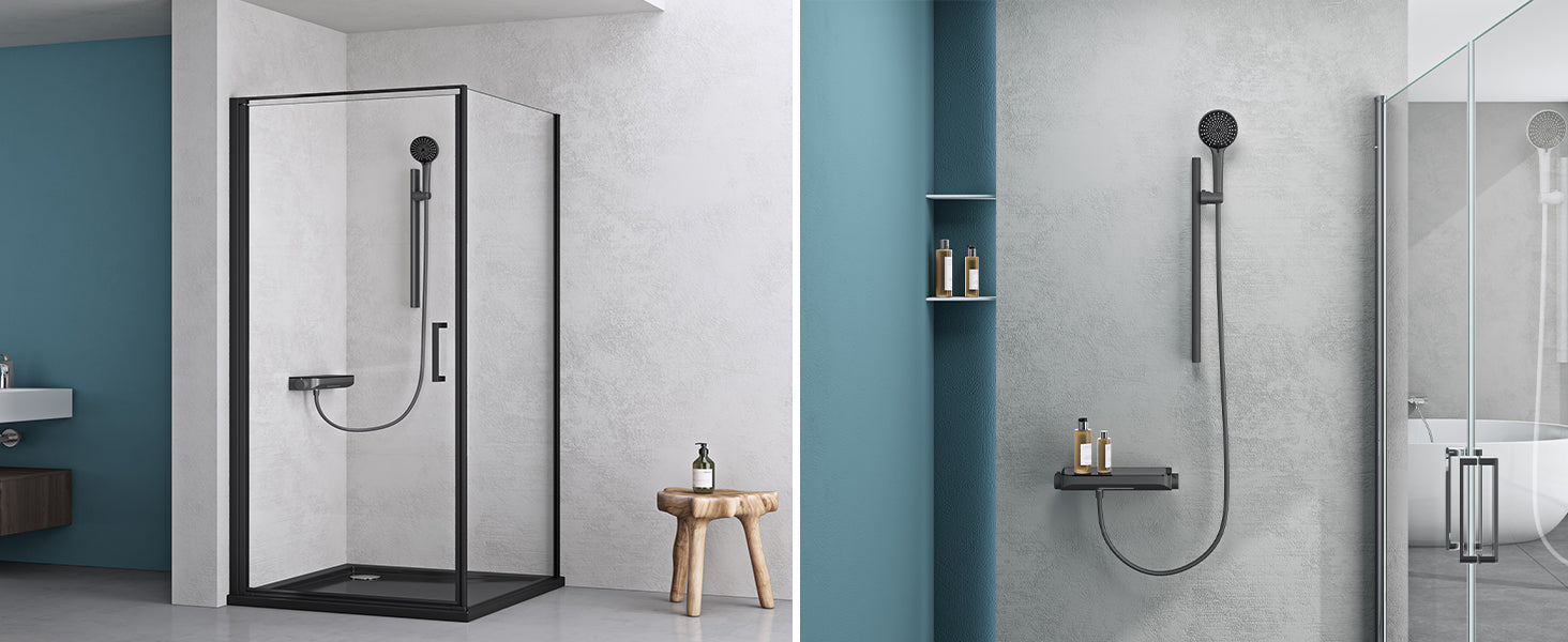 glasvilla Soffione Doccia con 3 Modalità, Doccino per Doccia in Ottone con Tubo Flessibile da 1.5m, Facile da Installare Duschsystem9