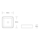 Vasque à poser blanche Glasvilla, cuve en céramique, Bruxelles105