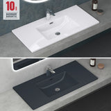 lavabo Glasvilla, lavabo encastré, meuble vasque, lavabo encastré en fonte minérale Col02