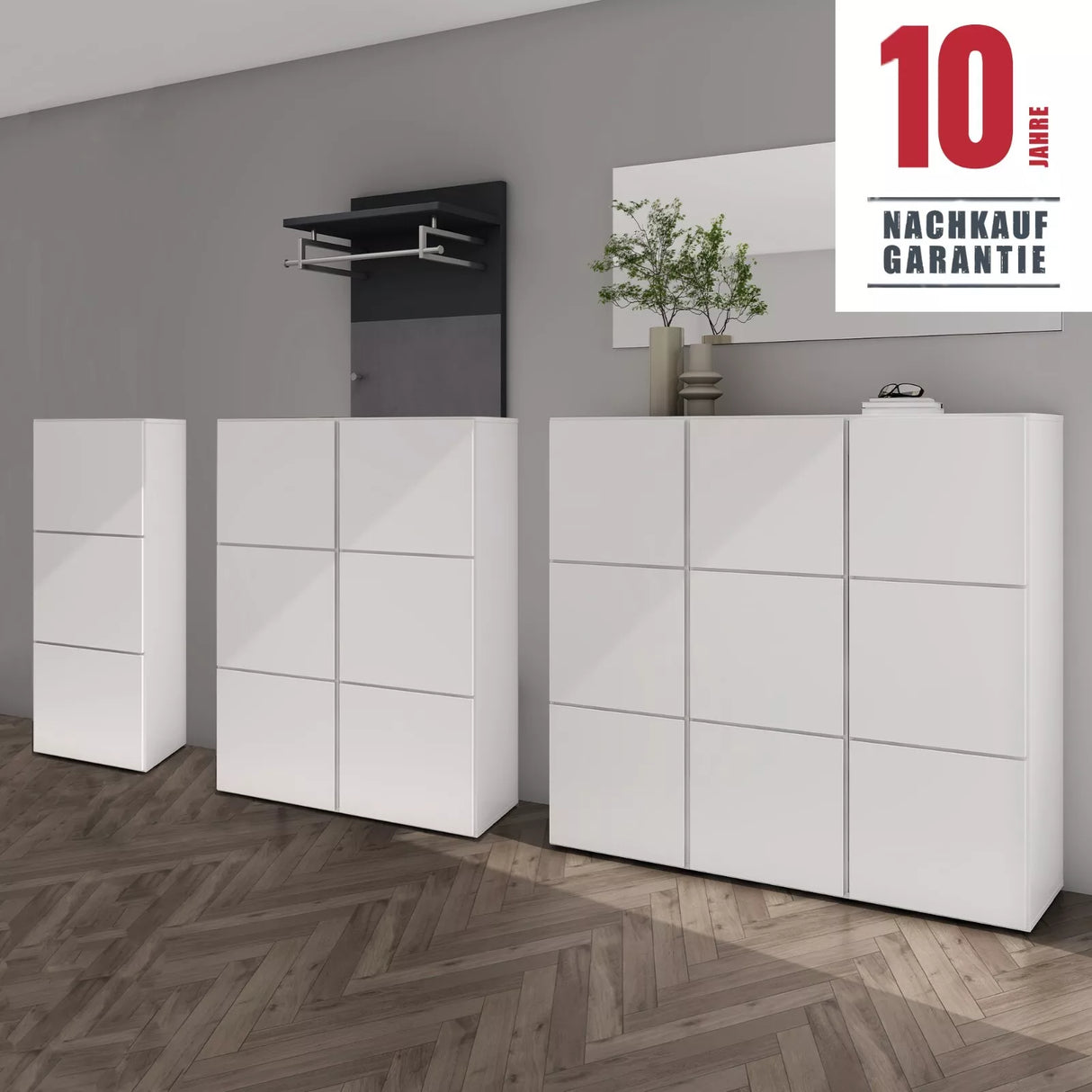 glasvilla Meuble à Chaussures Coffre à Chaussures avec 3 Compartiments LTH 45x36x120 cm Meuble à Chaussures 02