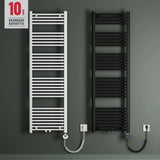 glasvilla Badheizkörper Elektrisch Handtuchwärmer für Strom, Seitenanschluss, Röhrenheizkörper Badheizung RHE mit Heizstab 02