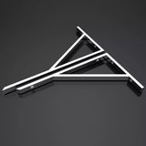 Support mural de lavabo en acier inoxydable Glasvilla Design WH02