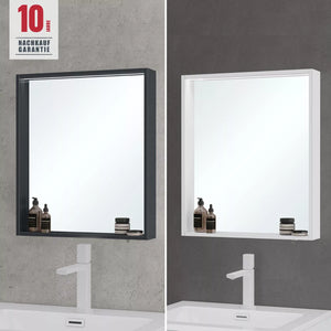 Glasvilla Armario espejo de baño con iluminación integrada, diseño moderno (70 cm)