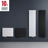 glasvilla Radiateur de Salle de Bain à Raccordement Central Plat et à Raccordement Latéral Radiateur à Panneau Chauffage de Salle de Bain Monocouche en Acier FV